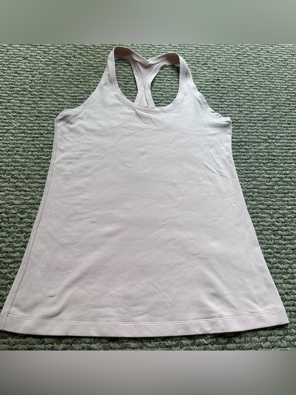Lululemon Cool Racerback II Tank Top Size 6 Soft Pale Blush Pink